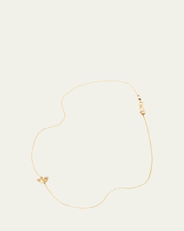 18K Yellow Gold Single Migration Butterfly Necklace
